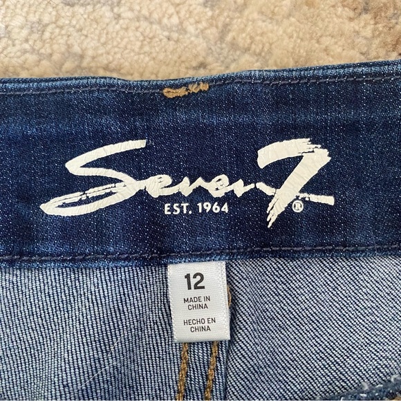 Seven7 Tummyless High Rise Skinny Jeans Dark Wash: 12 - Picture 7 of 12